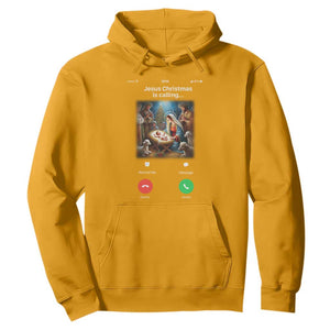 Jesus Christmas Hoodie Video Call Nativity Scene Funny Christian Xmas TS14 Gold Print Your Wear
