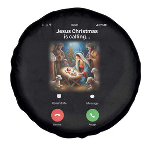 Jesus Christmas Spare Tire Cover Video Call Nativity Scene Funny Christian Xmas TS14 Print Your Wear