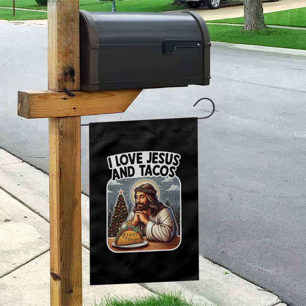 Funny Jesus Christian Christmas Garden Flag I Love Jesus And Tacos TS14 Print Your Wear