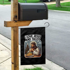 Funny Jesus Christian Christmas Garden Flag I Love Jesus And Tacos TS14 Print Your Wear