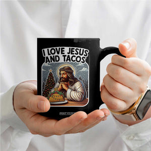 Funny Jesus Christian Christmas Coffee Mug I Love Jesus And Tacos TS14 Print Your Wear