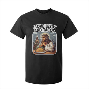 Funny Jesus Christian Christmas T Shirt For Kid I Love Jesus And Tacos TS14 Black Print Your Wear