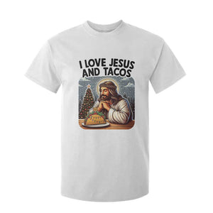 Funny Jesus Christian Christmas T Shirt For Kid I Love Jesus And Tacos TS14 White Print Your Wear