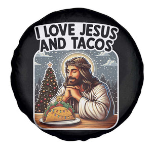 Funny Jesus Christian Christmas Spare Tire Cover I Love Jesus And Tacos TS14 Print Your Wear