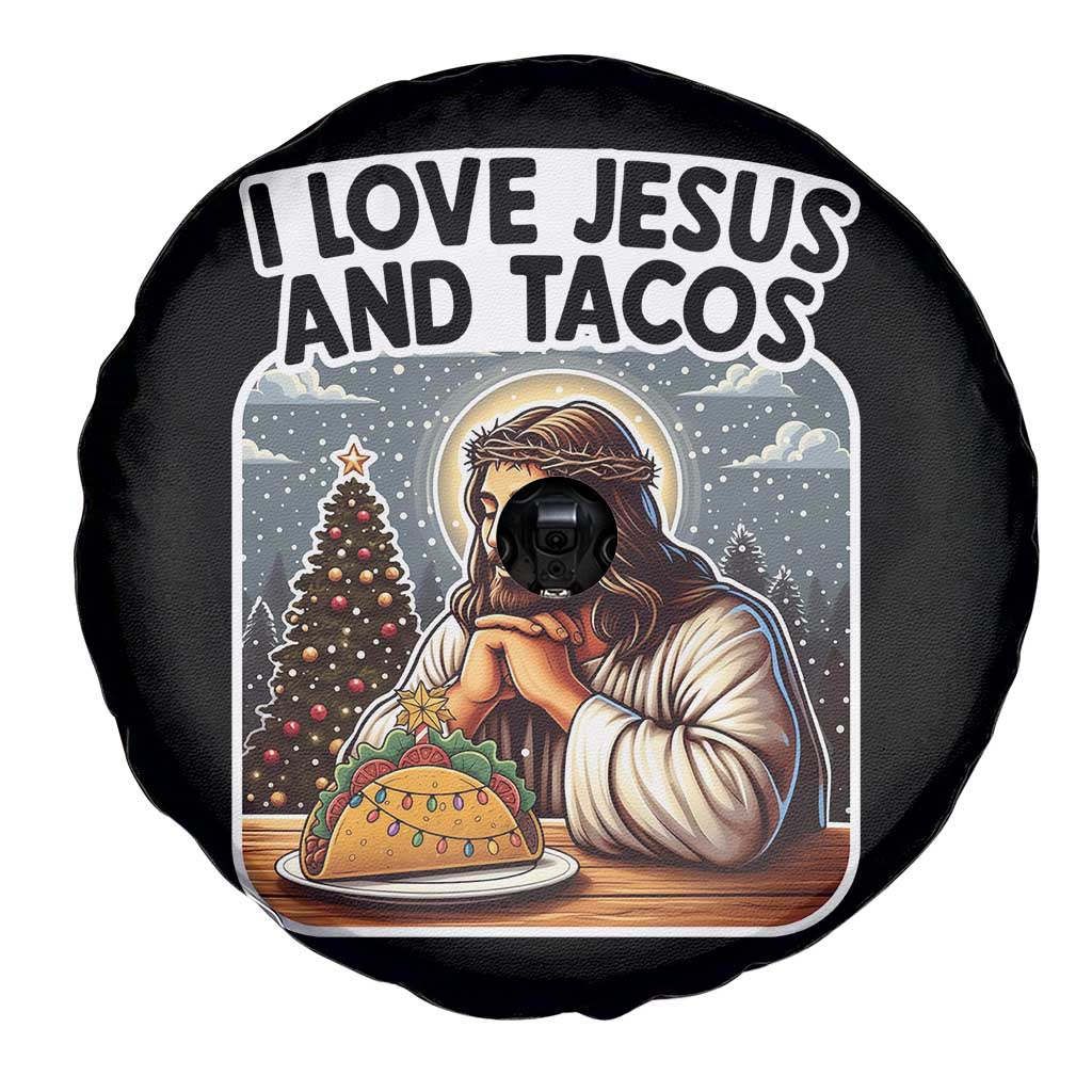 Funny Jesus Christian Christmas Spare Tire Cover I Love Jesus And Tacos TS14 Print Your Wear