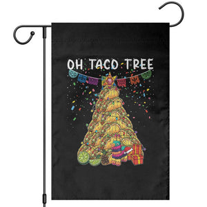 Taco Christmas Tree Garden Flag Funny Xmas Foodie Mexican TS14 Black Print Your Wear