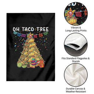 Taco Christmas Tree Garden Flag Funny Xmas Foodie Mexican TS14 Print Your Wear