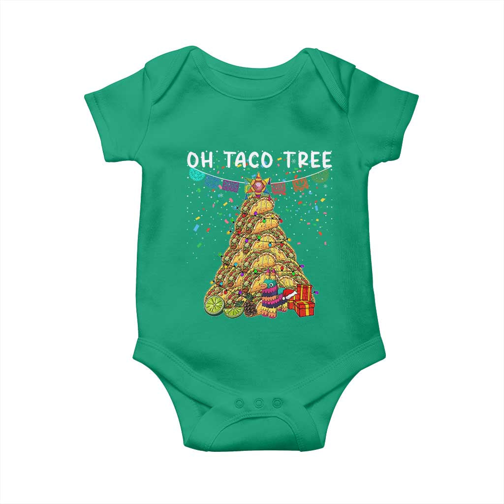 Taco Christmas Tree Baby Onesie Funny Xmas Foodie Mexican TS14 Irish Green Print Your Wear