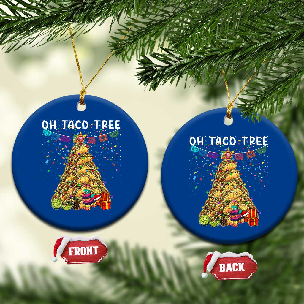 Taco Xmas Tree Ceramic Ornament Funny Xmas Foodie Mexican TS14 1pc Blue Print Your Wear