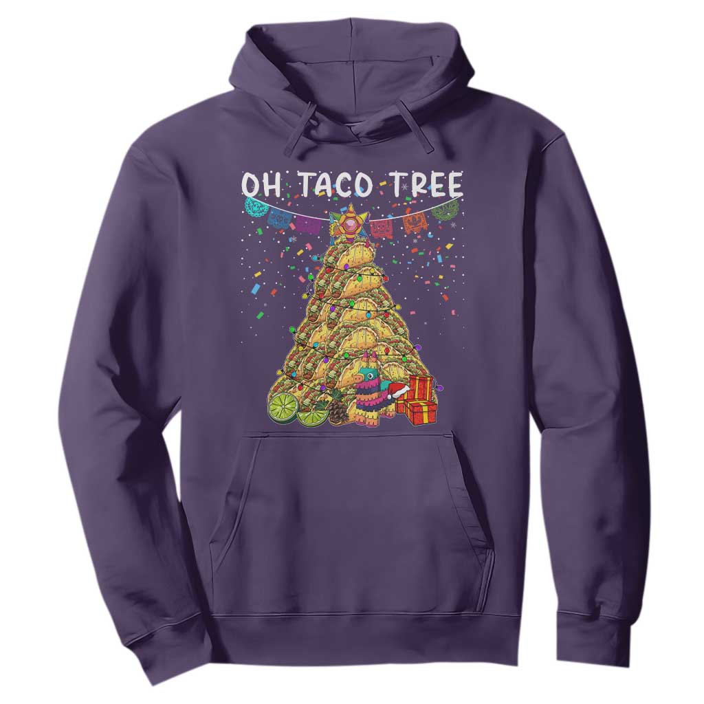 Taco Christmas Tree Hoodie Funny Xmas Foodie Mexican TS14 Purple Print Your Wear