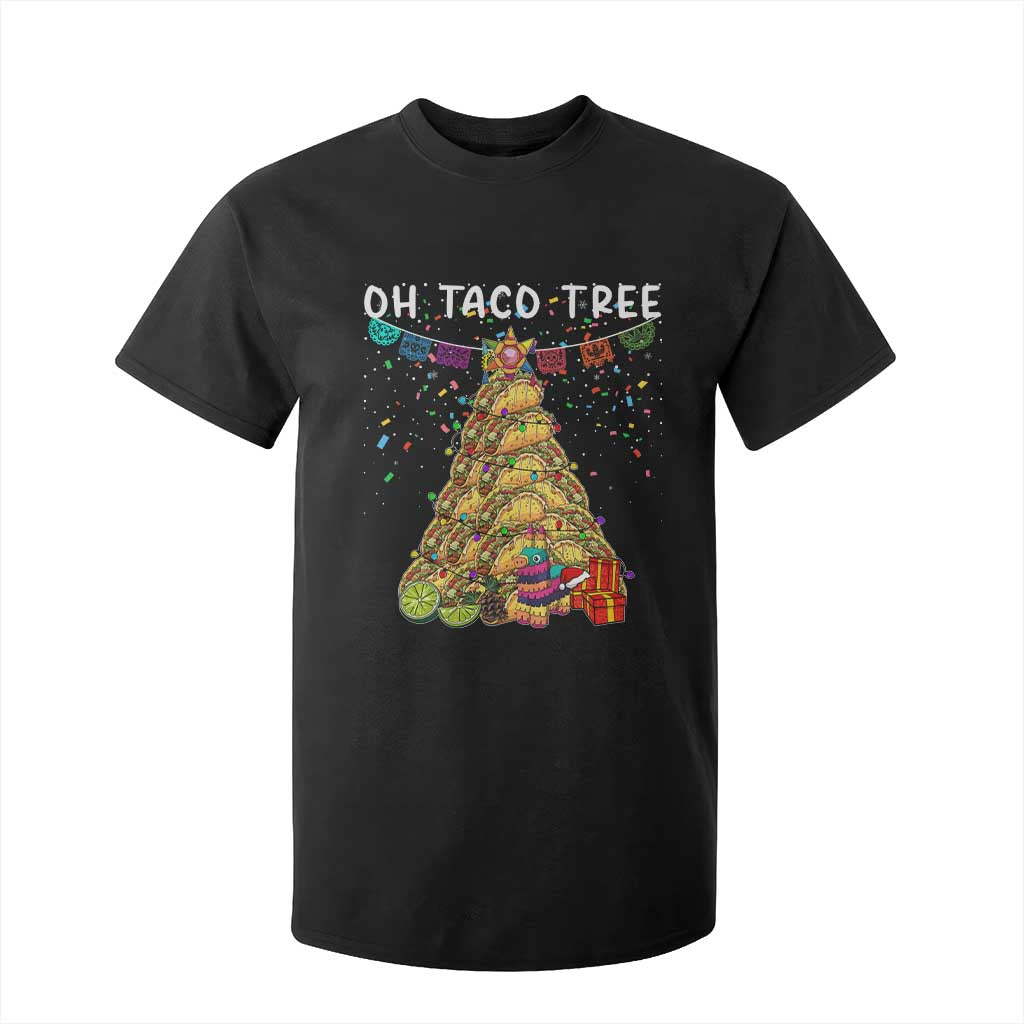 Taco Christmas Tree T Shirt For Kid Funny Xmas Foodie Mexican TS14 Black Print Your Wear
