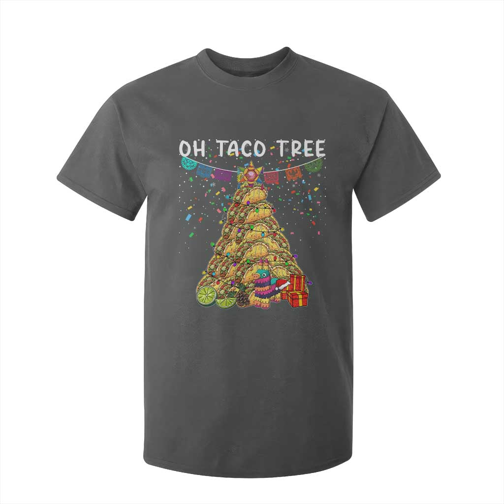 Taco Christmas Tree T Shirt For Kid Funny Xmas Foodie Mexican TS14 Dark Heather Print Your Wear
