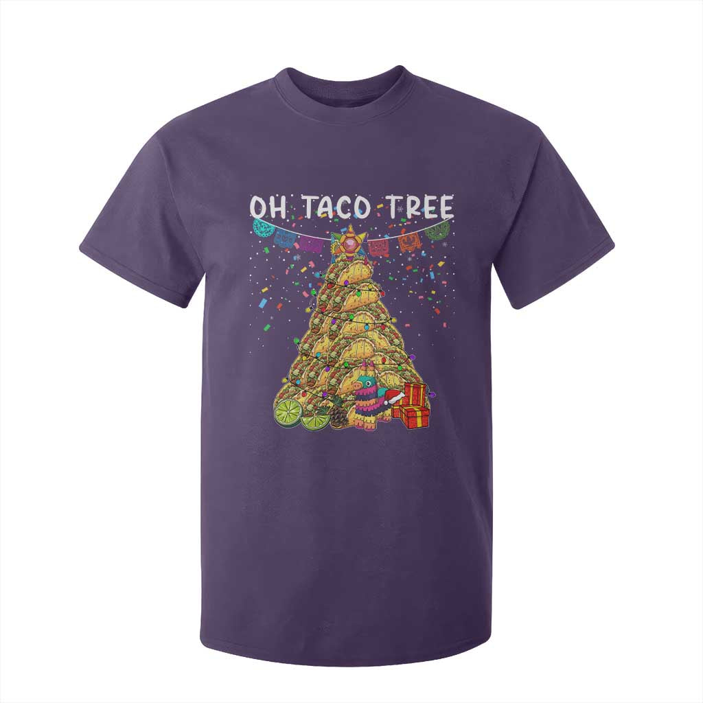 Taco Christmas Tree T Shirt For Kid Funny Xmas Foodie Mexican TS14 Purple Print Your Wear