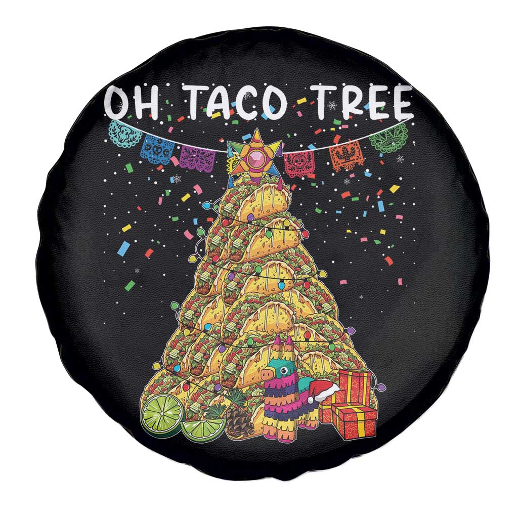 Taco Christmas Tree Spare Tire Cover Funny Xmas Foodie Mexican TS14 Print Your Wear