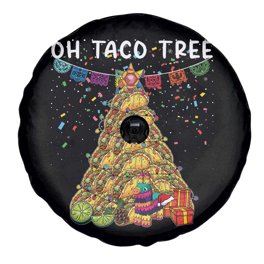 Taco Christmas Tree Spare Tire Cover Funny Xmas Foodie Mexican TS14 Print Your Wear