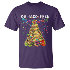 Taco Christmas Tree T Shirt Funny Xmas Foodie Mexican TS14 Purple Print Your Wear