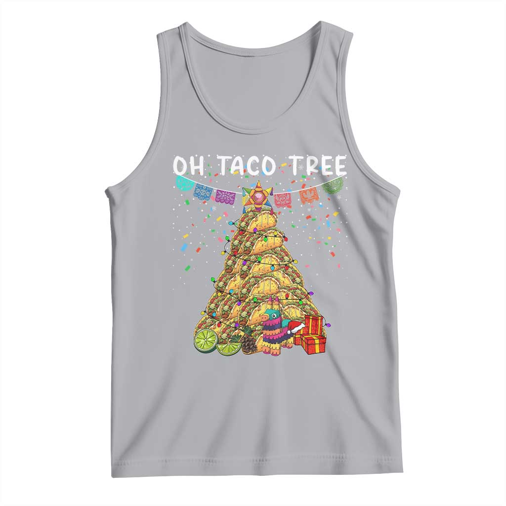 Taco Christmas Tree Tank Top Funny Xmas Foodie Mexican TS14 Athletic Heather Print Your Wear