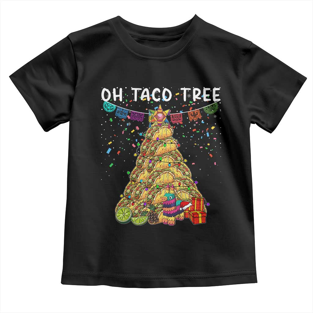 Taco Christmas Tree Toddler T Shirt Funny Xmas Foodie Mexican TS14 Black Print Your Wear