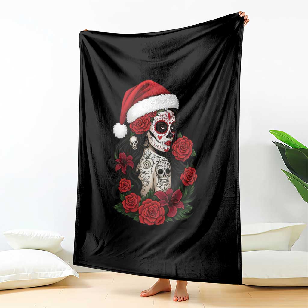 Dia De Los Muertos Mexican Christmas Throw Blanket Day of the Dead Sugar Skull Women TS14 Print Your Wear