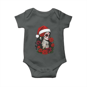 Dia De Los Muertos Mexican Christmas Baby Onesie Day of the Dead Sugar Skull Women TS14 Dark Heather Print Your Wear