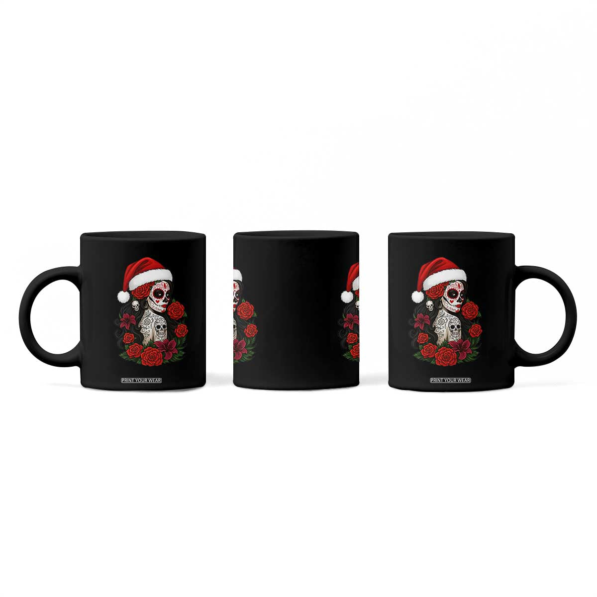 Dia De Los Muertos Mexican Christmas Coffee Mug Day of the Dead Sugar Skull Women TS14 Print Your Wear