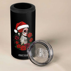 Dia De Los Muertos Mexican Christmas 4 in 1 Can Cooler Tumbler Day of the Dead Sugar Skull Women TS14 Print Your Wear