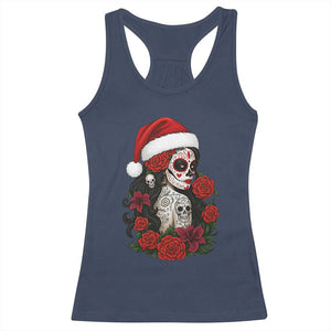 Dia De Los Muertos Mexican Christmas Racerback Tank Top Day of the Dead Sugar Skull Women TS14 Navy Print Your Wear