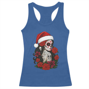 Dia De Los Muertos Mexican Christmas Racerback Tank Top Day of the Dead Sugar Skull Women TS14 Royal Blue Print Your Wear