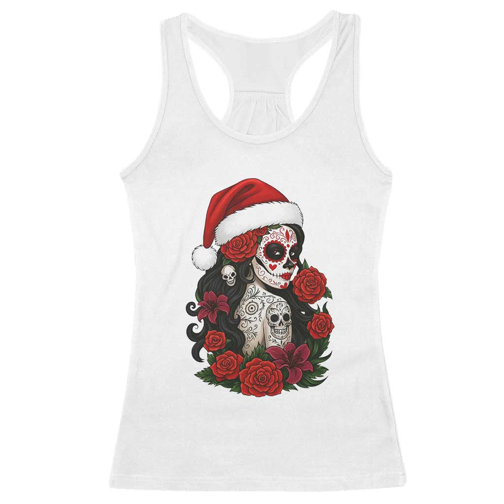 Dia De Los Muertos Mexican Christmas Racerback Tank Top Day of the Dead Sugar Skull Women TS14 White Print Your Wear