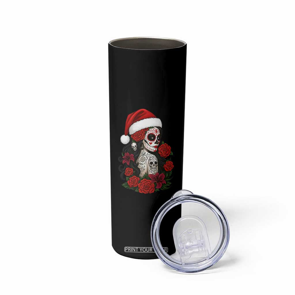 Dia De Los Muertos Mexican Christmas Skinny Tumbler Day of the Dead Sugar Skull Women TS14 Print Your Wear