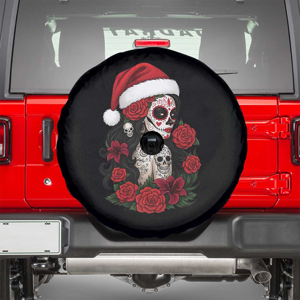 Dia De Los Muertos Mexican Christmas Spare Tire Cover Day of the Dead Sugar Skull Women TS14 Black Print Your Wear
