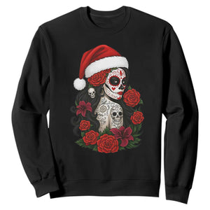 Dia De Los Muertos Mexican Christmas Sweatshirt Day of the Dead Sugar Skull Women TS14 Black Print Your Wear