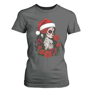 Dia De Los Muertos Mexican Christmas T Shirt For Women Day of the Dead Sugar Skull Women TS14 Dark Heather Print Your Wear