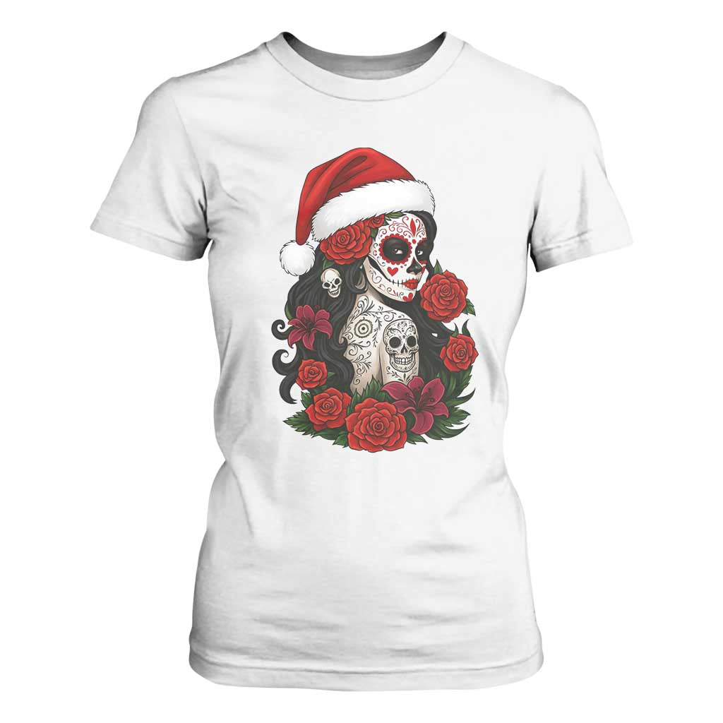 Dia De Los Muertos Mexican Christmas T Shirt For Women Day of the Dead Sugar Skull Women TS14 White Print Your Wear