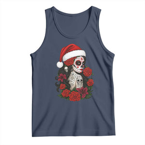 Dia De Los Muertos Mexican Christmas Tank Top Day of the Dead Sugar Skull Women TS14 Navy Print Your Wear