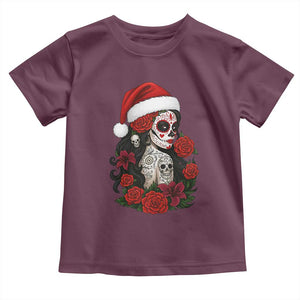 Dia De Los Muertos Mexican Christmas Toddler T Shirt Day of the Dead Sugar Skull Women TS14 Maroon Print Your Wear