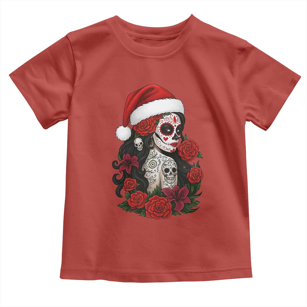 Dia De Los Muertos Mexican Christmas Toddler T Shirt Day of the Dead Sugar Skull Women TS14 Red Print Your Wear