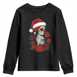 Dia De Los Muertos Mexican Christmas Youth Sweatshirt Day of the Dead Sugar Skull Women TS14 Black Print Your Wear