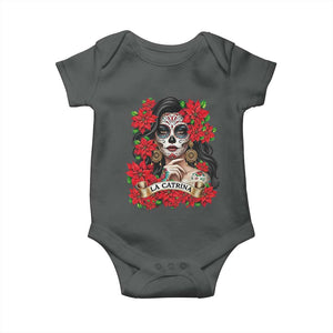 Dia De Los Muertos Mexican Baby Onesie Day of the Dead Sugar Skull Women TS14 Dark Heather Print Your Wear