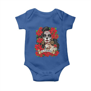 Dia De Los Muertos Mexican Baby Onesie Day of the Dead Sugar Skull Women TS14 Royal Blue Print Your Wear