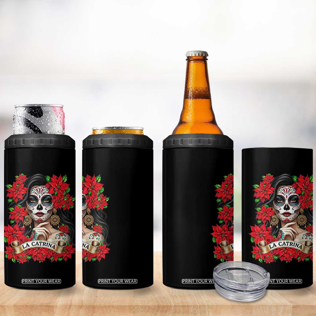 Dia De Los Muertos Mexican 4 in 1 Can Cooler Tumbler Day of the Dead Sugar Skull Women TS14 Print Your Wear