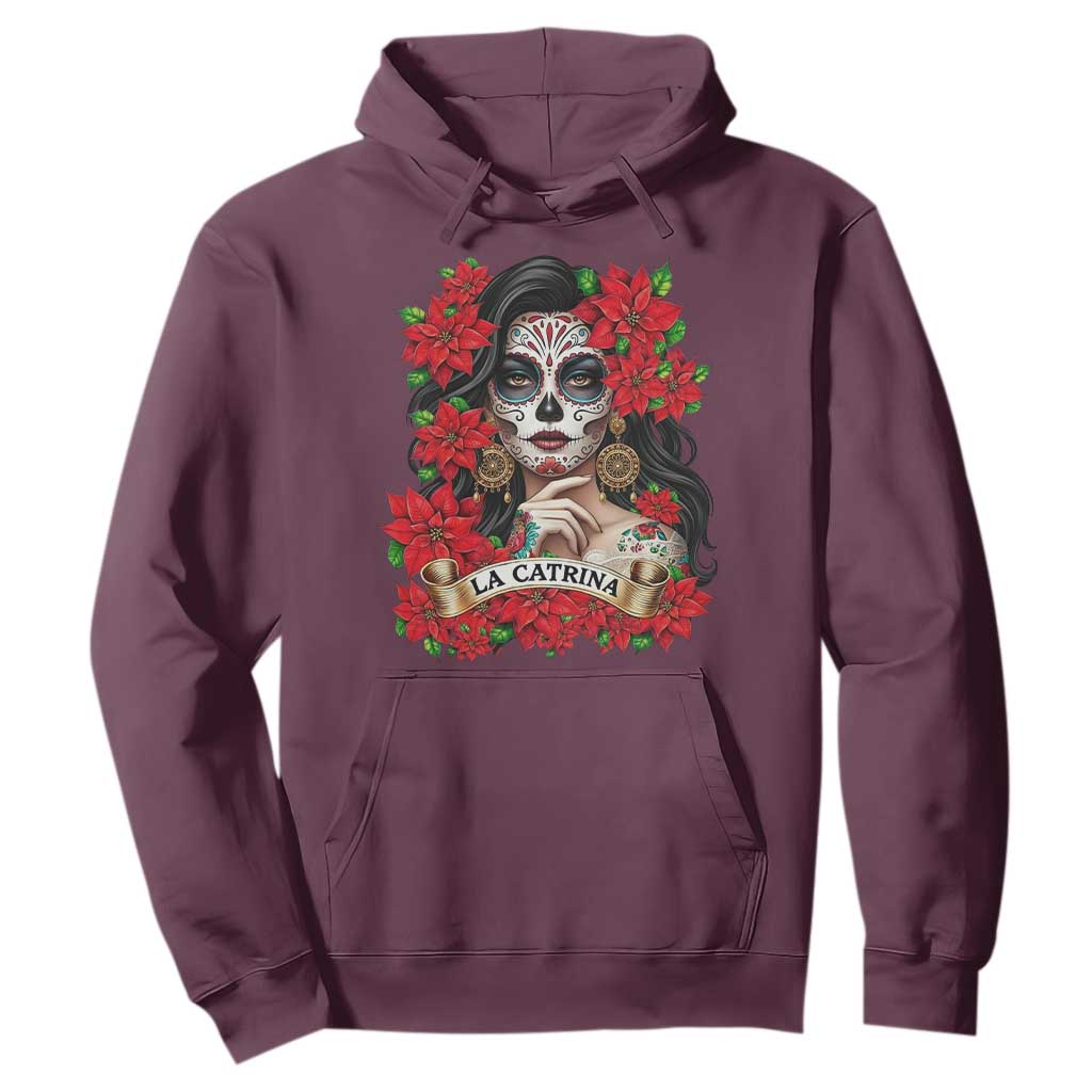 Dia De Los Muertos Mexican Hoodie Day of the Dead Sugar Skull Women TS14 Maroon Print Your Wear