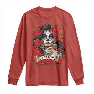 Dia De Los Muertos Mexican Long Sleeve Shirt Day of the Dead Sugar Skull Women TS14 Red Print Your Wear