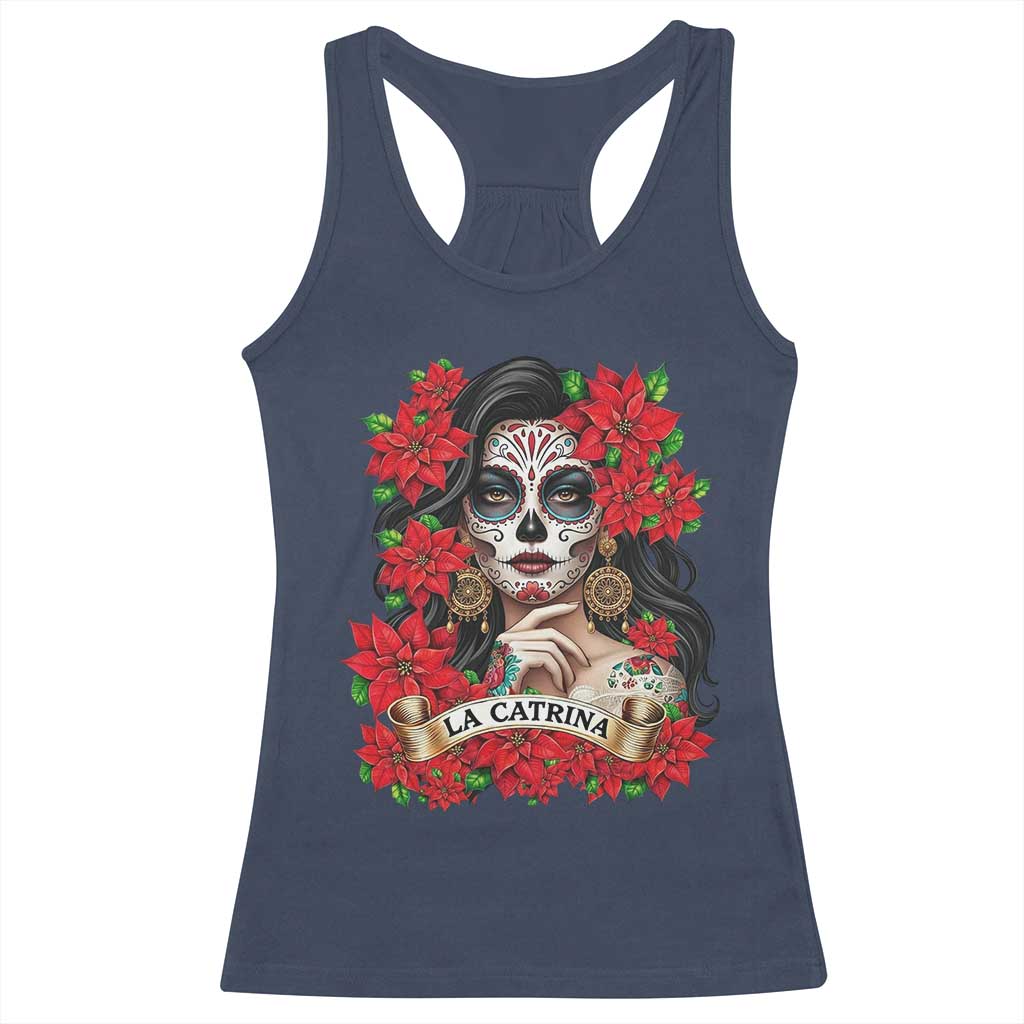 Dia De Los Muertos Mexican Racerback Tank Top Day of the Dead Sugar Skull Women TS14 Navy Print Your Wear