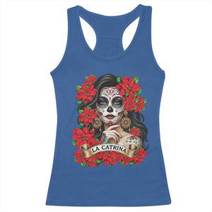 Dia De Los Muertos Mexican Racerback Tank Top Day of the Dead Sugar Skull Women TS14 Royal Blue Print Your Wear