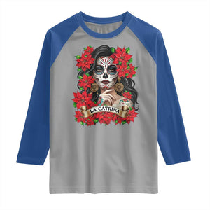 Dia De Los Muertos Mexican Raglan Shirt Day of the Dead Sugar Skull Women TS14 Sport Gray Royal Print Your Wear