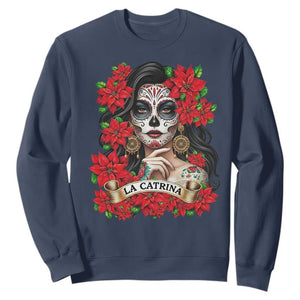 Dia De Los Muertos Mexican Sweatshirt Day of the Dead Sugar Skull Women TS14 Navy Print Your Wear