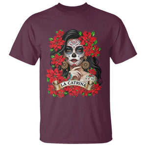 Dia De Los Muertos Mexican T Shirt Day of the Dead Sugar Skull Women TS14 Maroon Print Your Wear