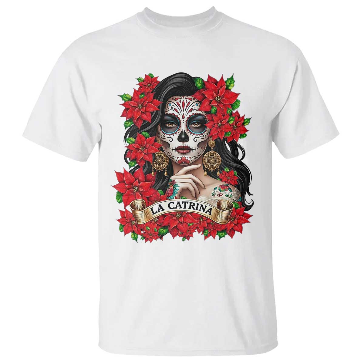 Dia De Los Muertos Mexican T Shirt Day of the Dead Sugar Skull Women TS14 White Print Your Wear