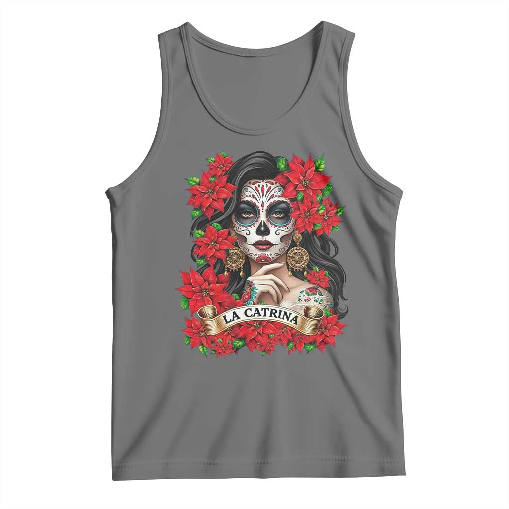 Dia De Los Muertos Mexican Tank Top Day of the Dead Sugar Skull Women TS14 Black Heather Print Your Wear